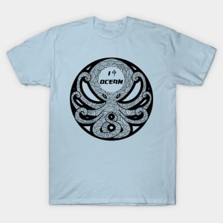 Graphic octopus (black version) T-Shirt